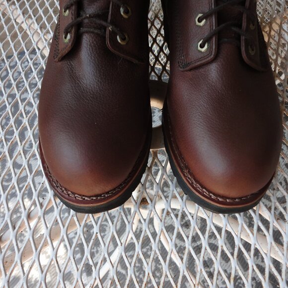 CHIPPEWA Men's Brown Leather Lace Up Steel Toe Waterproof Logger Boots Size 12 - Picture 2 of 11